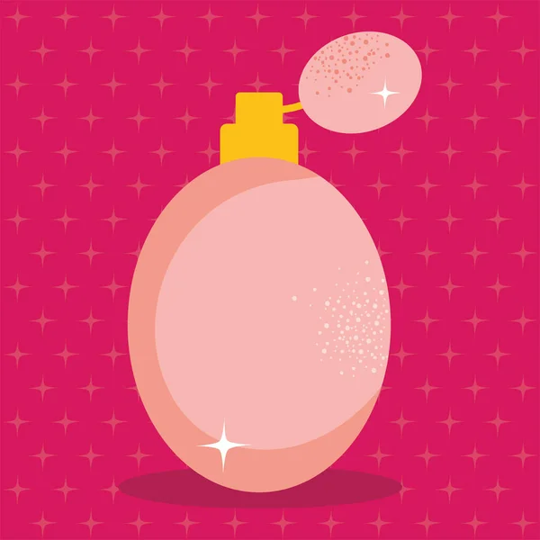 Frasco de perfume rosa — Vetor de Stock