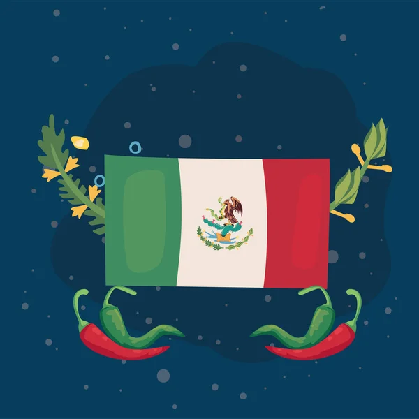 Cartel mexicano de celebración — Archivo Imágenes Vectoriales