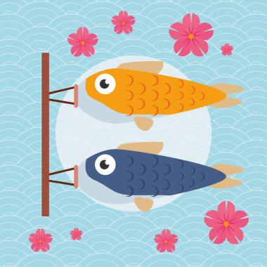 Koinobori bayrağı Japon bayrağı