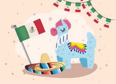 Simgeli Meksika pinyatası