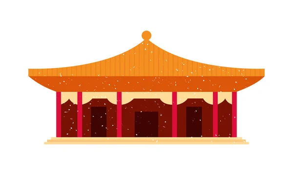 Icône du temple chinois — Image vectorielle