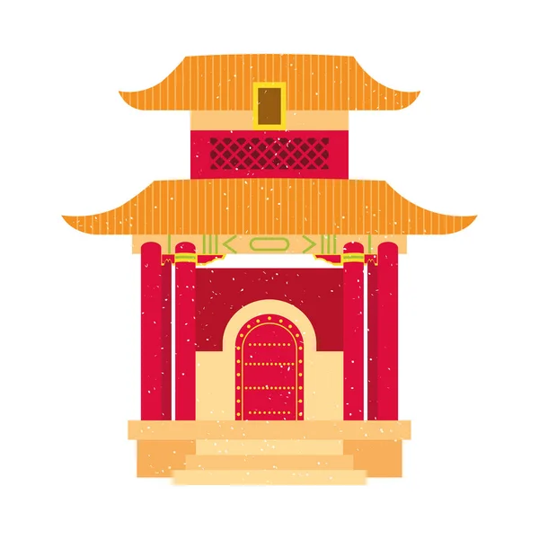 中国の建物のアイコン — ストックベクタ