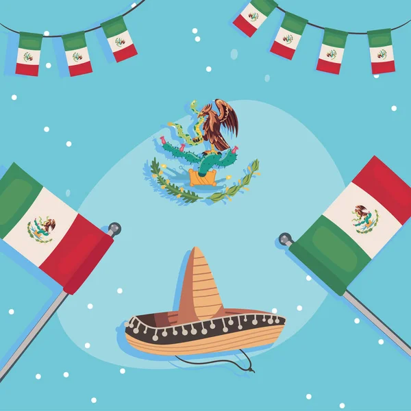 Banner de fiesta mexicana — Vector de stock