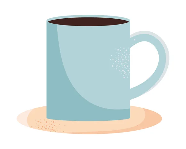 蓝色咖啡杯图标 — 图库矢量图片