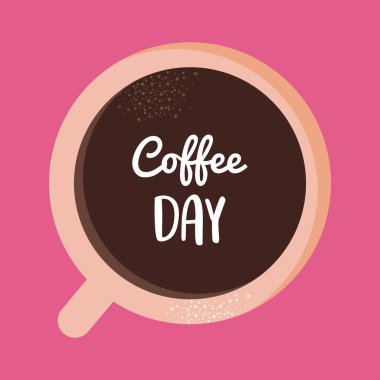 kahve günü illüstrasyonu