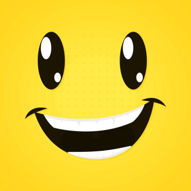 mutlu emoji illüstrasyon