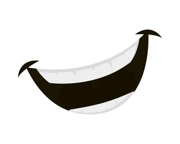 Dessin animé smiley bouche — Image vectorielle