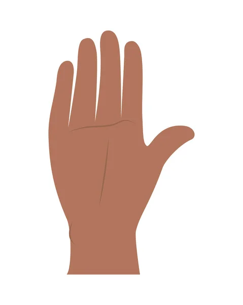 Icône de main marron — Image vectorielle