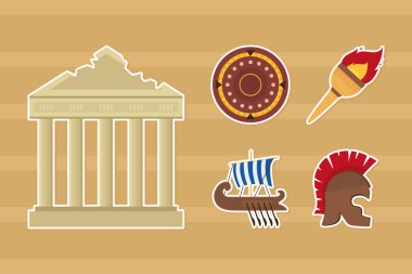 Yunan harabeleri ve sembolleri