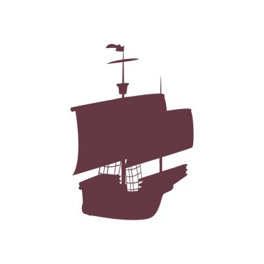 Columbus Caravel kahverengi silueti