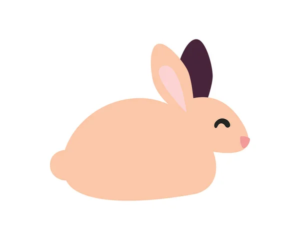 Lindo conejo rosa durmiendo — Vector de stock