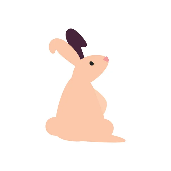 Mignon lapin rose assis — Image vectorielle