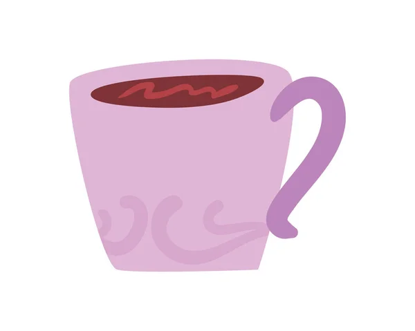 Tasse de café lilas — Image vectorielle