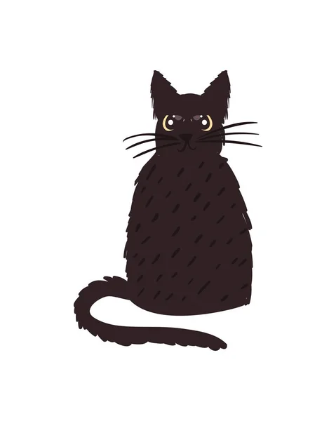 Mascote de gato preto —  Vetores de Stock