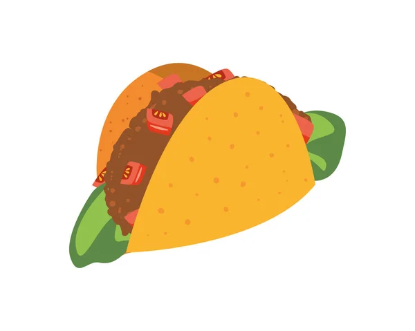 Läckra mexikansk taco — Stock vektor
