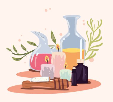 Mumlar ve spa simgeleri