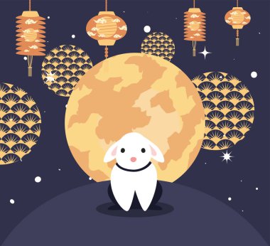 Sonbahar kutlamalarında tavşan