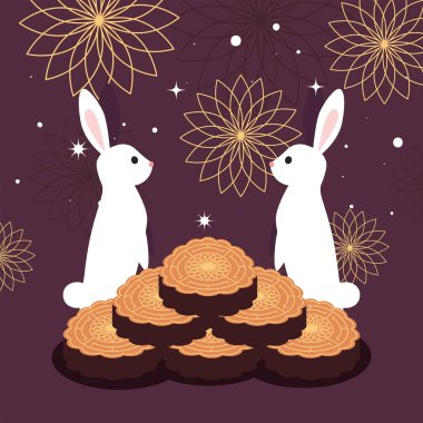 Sonbahar kutlamalarında tavşanlar