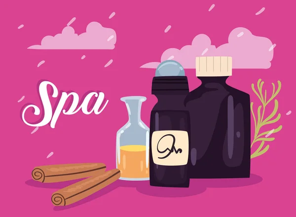 Lettrage et produits spa — Image vectorielle