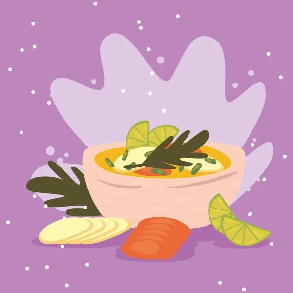 Soupe végétarienne et légumes — Image vectorielle