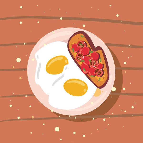 яичница и помидоры