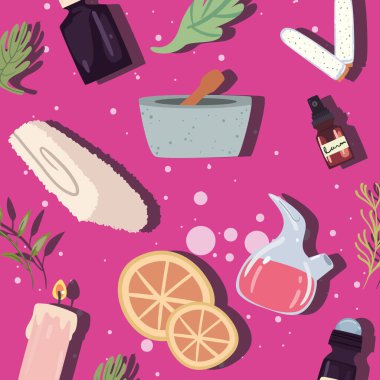 spa ürünleri deseni