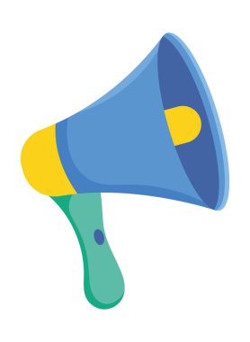 Beyaz arkaplanda megafon aygıtı simgesi