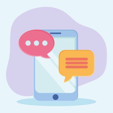 akıllı telefon ve konuşma baloncukları