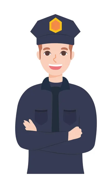 Rendőrség ember ikon — Stock Vector
