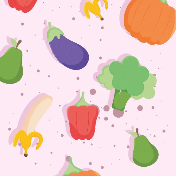 Fruits and vegetables — Stock Vector