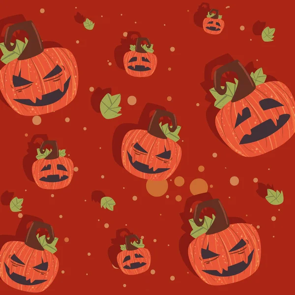 Patrón de calabazas de Halloween — Archivo Imágenes Vectoriales