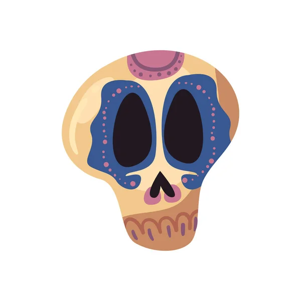 メキシコの頭蓋骨にドロー — ストックベクタ