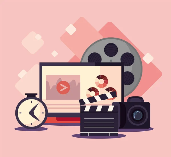 Video production icon collection — Stock Vector