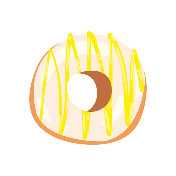 Zoete gestreepte donut — Stockvector