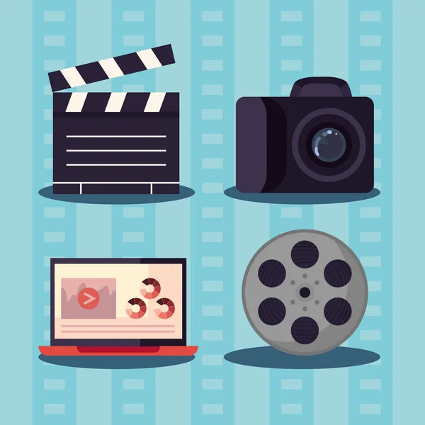 Video production icon set — Stock Vector