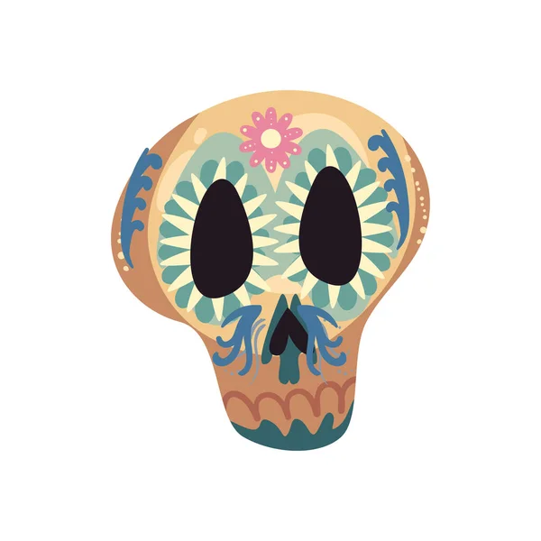 メキシコの頭蓋骨のアイコン — ストックベクタ