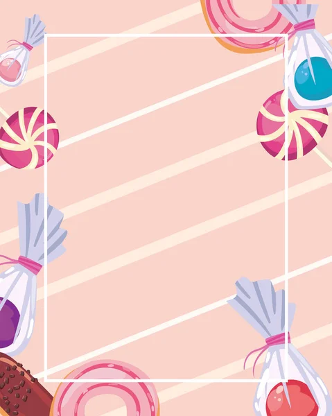 Банер солодкої їжі — стоковий вектор