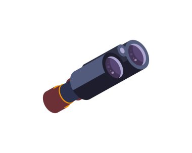 siyah teleskop simgesi