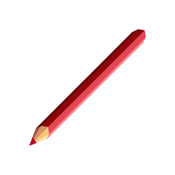 Εικονίδιο με κόκκινο μολύβι — Διανυσματικό Αρχείο