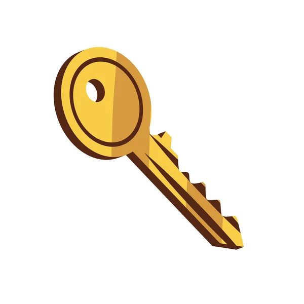 Schlüsselsymbol aus Gold — Stockvektor