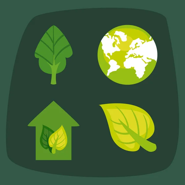 Sada udržitelných ikon — Stockový vektor