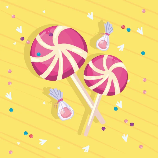 Sweet candies design — Stock Vector