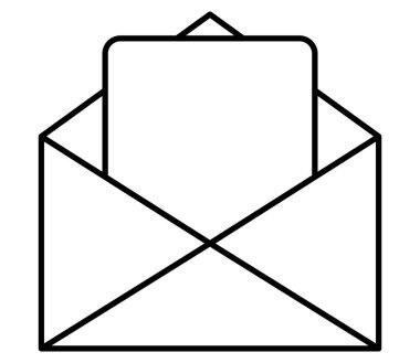 Kart simgesi olan zarf