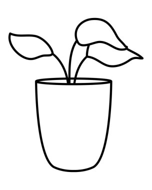 bir pot simgesi bitki