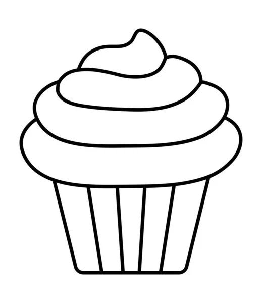 Dulce cupcake icono — Archivo Imágenes Vectoriales