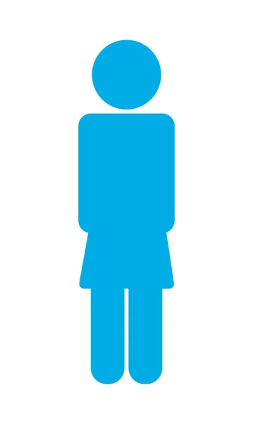 Ícone mulher pictograma — Vetor de Stock