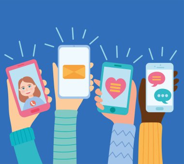 anlık mesajlaşma illüstrasyonu