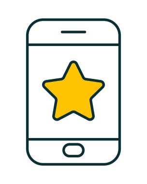 Yıldız simgesi olan cep telefonu