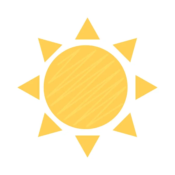 Gul sol ikon — Stock vektor