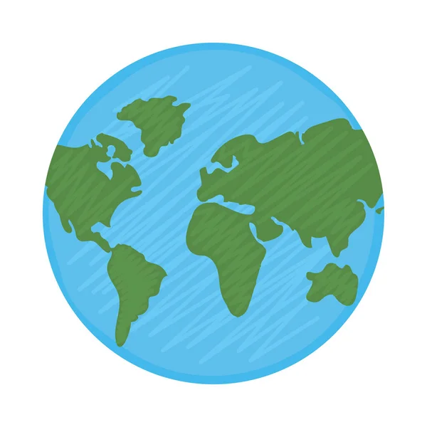 Jorden planet ikon — Stock vektor